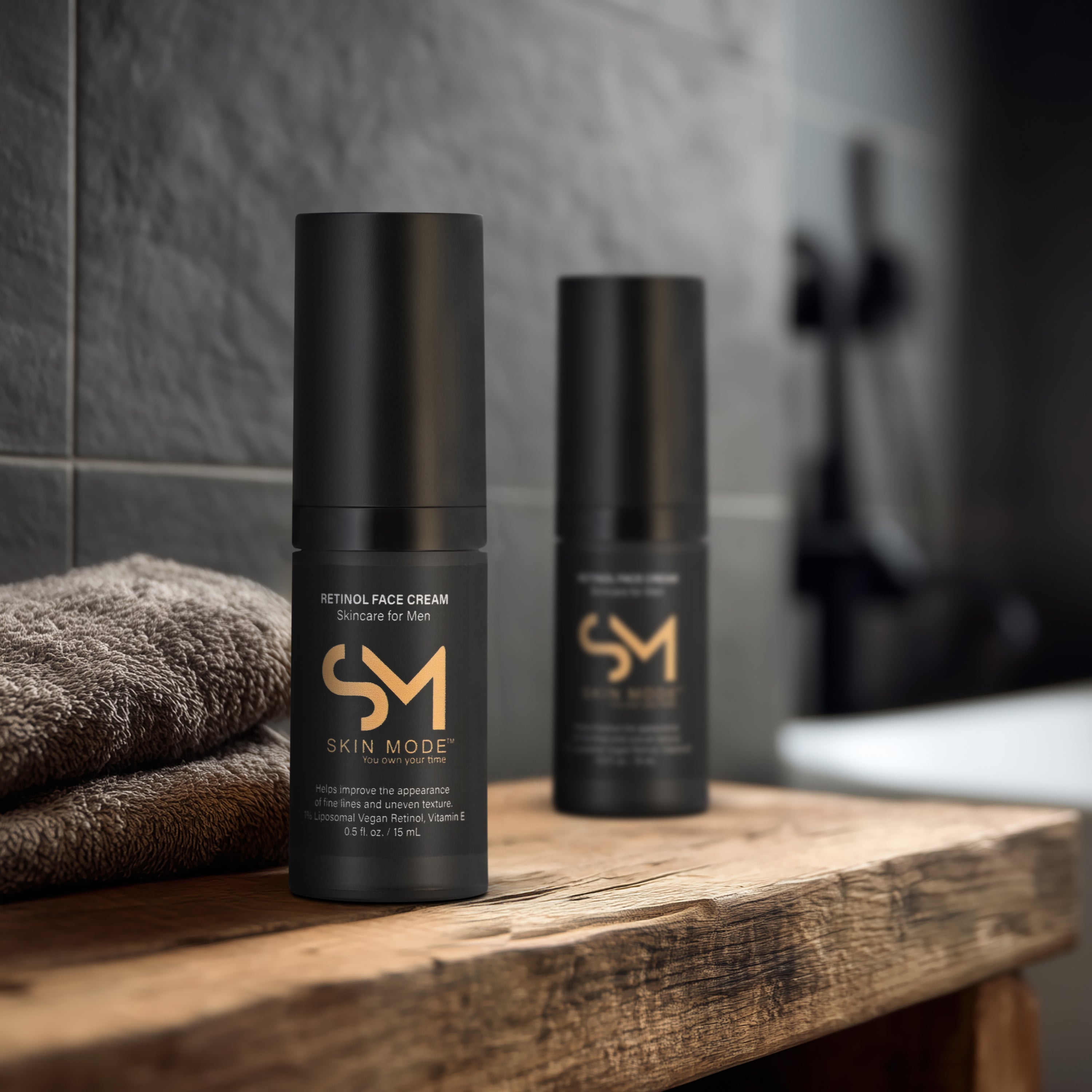 SkinMode™ Microencapsulated Retinol Face Cream — Anti-Aging Skincare for Men (0.5 fl oz / 15 mL)